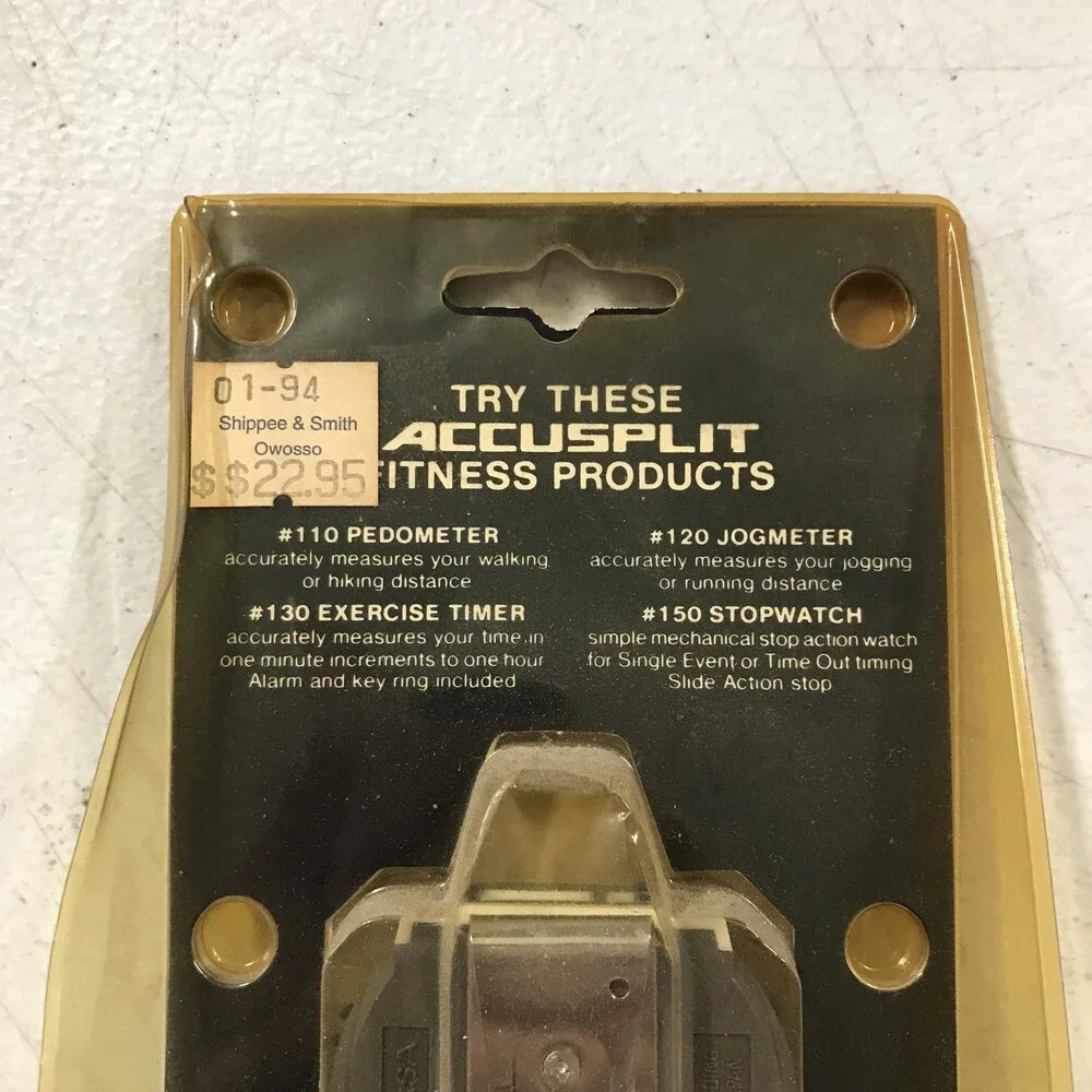Vintage Pedometer Accusplit Jogmeter One Size Gray Digital Running Distance